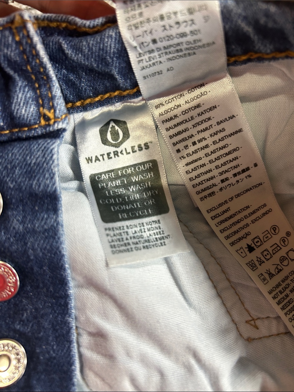 Levi's Straight-Leg Medium Blue Denim Jeans - Picture 5 of 5